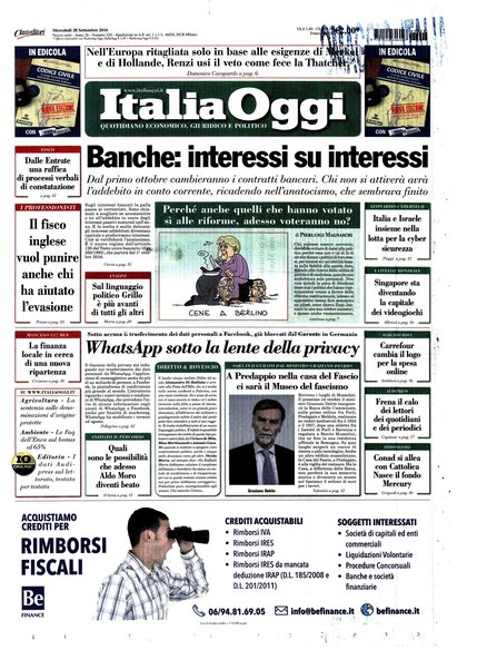 Italia oggi : quotidiano di economia finanza e politica